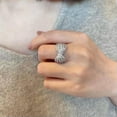 thumbnail image 3 of K-KED Gorgeous Cubic Zircon 925 Silver Filled Rings Women Wedding Delicate Jewelry Sz 6-10-10, 3 of 6