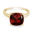 thumbnail image 3 of AFFY 5 Ct Cushion Cut Simulated Garnet Solitaire Ring in 14k Yellow Gold Over Sterling Silver Ring Size - 11.5, 3 of 7