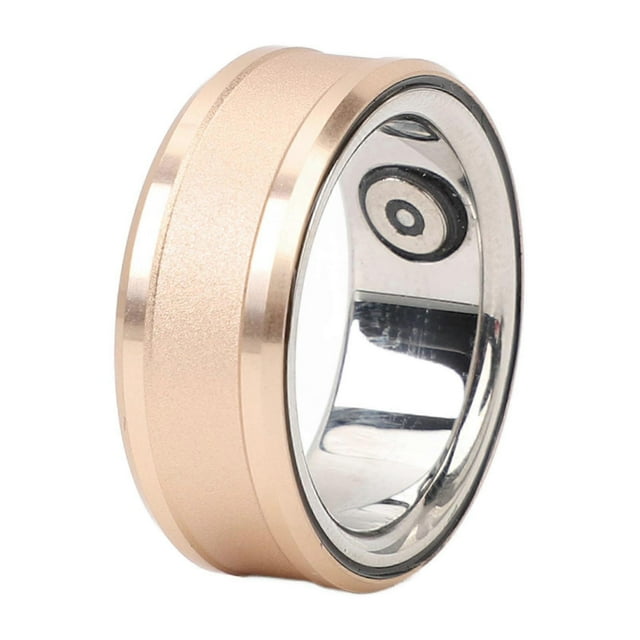 Intelligent Ring IP68 Waterproof Sports Fitness Tracker Smart Ring with USB Charging Cable for Sleeping Golden 23 0.81in Diameter 2.54in Perimeter