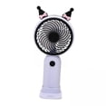 thumbnail image 1 of 4x Ventilador Portátil De Mano 1 Ventilador De Refrigeración Ligero De Velocidad Del Viento Para El Hogar Al Aire Libre Mujeres Orejas Negras, 1 of 8