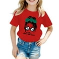 thumbnail image 1 of T-shirts pour Filles Préadolescentes Mignons Graphiques Imprimés Col Rond Manches Courtes T-Shirt d'Été Décontracté Hauts pour Enfants Taille 11-12T, 1 of 5