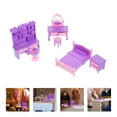 thumbnail image 3 of 1 Set Doll House Furniture Simulation Furniture Model Mini Bedroom Layout Props, 3 of 6