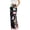 Black, variant on Women’s Side Velcro Closure Easy Access Rehabilitation Pants with Cartoon Elephant Print Comfortable Elastic Waistband Design