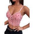 thumbnail image 4 of Camisola VISgogo con bordado floral para mujer, sin mangas, de verano, con tirantes finos y encaje VISgogo  moda, 4 of 9