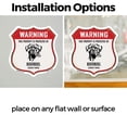 thumbnail image 3 of Warning This Property is Protected by Boerboel (2 Pack) 4 inch X 4 inch Shield Shaped Heavy Duty 3.2 mil Vinyl Decals Weather Resistant Made in the USA, 3 of 5