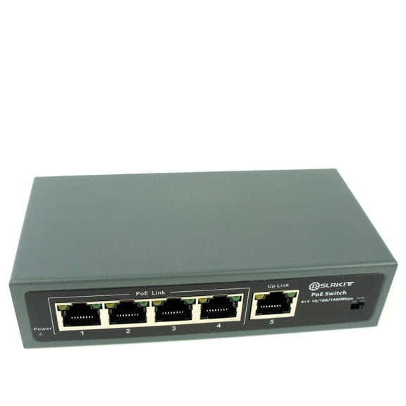 DSLRKIT ALL Gigabit 5 Ports 4 PoE Switch 802.3at Power Over Ethernet NO PSU