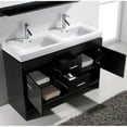 thumbnail image 3 of Virtu Gloria 48" Stone Double Bathroom Vanity Set in Espresso, 3 of 4