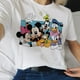 thumbnail image 2 of Disney lindo Mickey Mouse Pato Donald princesa señoras pantalón corto Casual manga niñas camiseta estampado de dibujos animados camiseta cuello redondo pulóver, 2 of 5