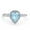 Aquamarine, variant on Teardrop Pear Vintage Style Halo Women Engagement Ring White Opal 925 Sterling Silver