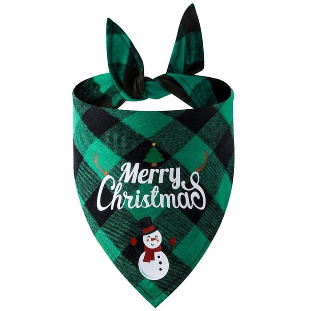 Algodón A Cuadros Para Saliva De Perro, Baberos Triangulares De Una Sola Capa, Accesorios Para Bufanda, Toalla De Saliva Para Mascotas Para Fiestas De Navidad Y Fotos Advancent HA044040-08