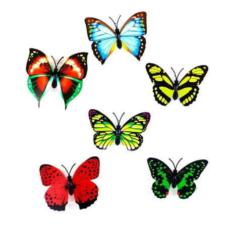 

Butterfly Night Light LED Colorful Delicate Battery Powered with Sticker Modelling Decoration Lamp Wall Light for Bedroom Party Bar