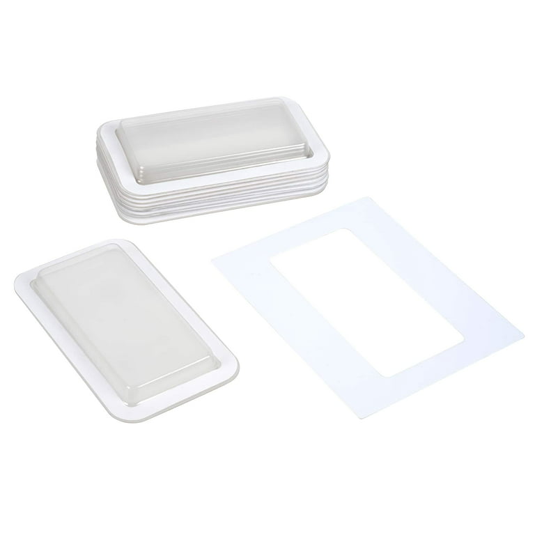 12 Pack: Rectangle Plastic Shaker Domes by Recollections, Size: 4 x 0.7 x 6, Other
