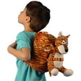 thumbnail image 1 of 10002 Plush Tiger Backpack, Small Toddler Orange, 1 of 1