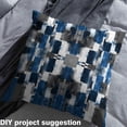 thumbnail image 2 of jejeloiu Watercolor Oil Painting Fabric by the Yard 1 Yard,Graffiti Geometric Geometric Home Decor Fabric by the Yard,Blue Black Plaid Sewing Fabric For Child,Breathable Home Decor, 2 of 6