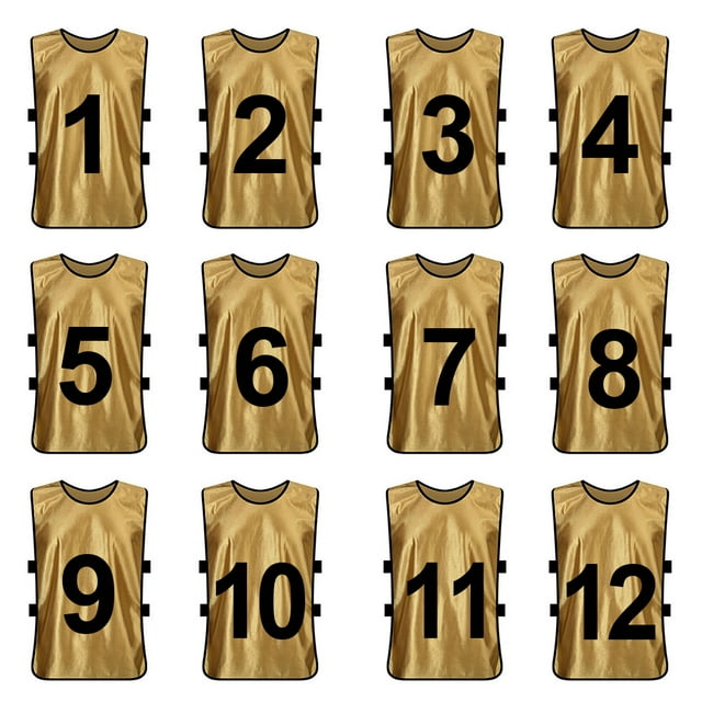 TOPTIE Sets of 12 Blank Training Vest, Soccer Pinnies