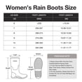 thumbnail image 5 of SMILIN Shell Wide Round Toe Rain Boots for Women, Classic Chelsea Women's Rubber Garden Shoes, Red, Size 8, 5 of 8