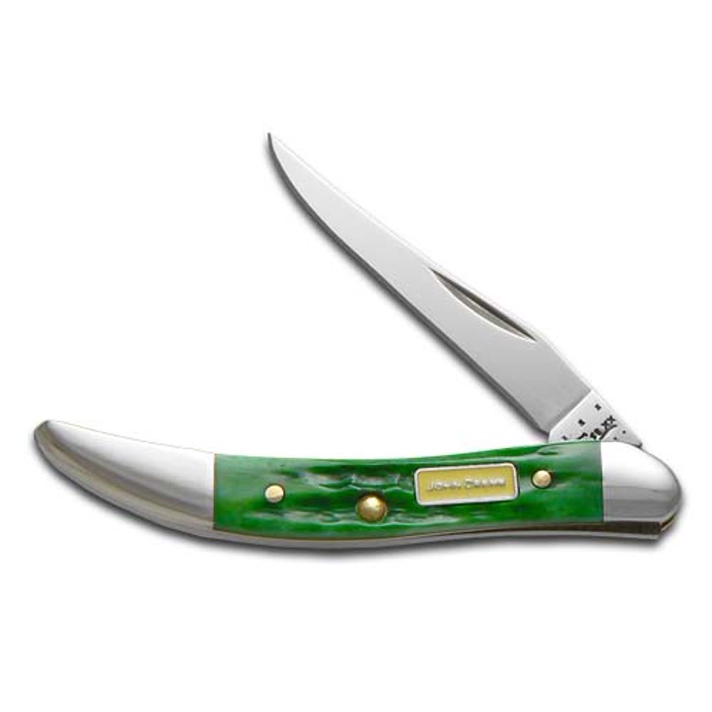 Case xx John Deere Bright Green Bone Small Toothpick Stainless Pocket