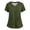 Army Green#6037, variant on Women Scrub Tops V Neck Short Sleeve Nurses Working Uniforms with Pocket Blue Scrub Tops for Women