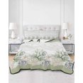 thumbnail image 3 of Sage Green Shell Twin Size Down Alternative Comforter, Lightweight Comforter Quilt Bedding Set with Pillow Shams Coastal Nautical Seahorse Conch Coral All Seasons Bed Comforter Duvet Insert 68"x86", 3 of 7
