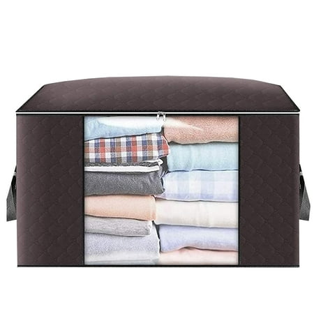 

LargeStorageBags ClothesStorageBinsFoldableClosetOrganizerStorageContainerswithDurableHandlesThickFabricforClothing Blanket Comforters BedSheets PillowsandToys