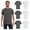6 Pack Gray and White, variant on 6 Pack Men's Solid Colors Cotton T-Shirts Short Sleeve Lightweight Tees, Bulk (Red, X-Large)