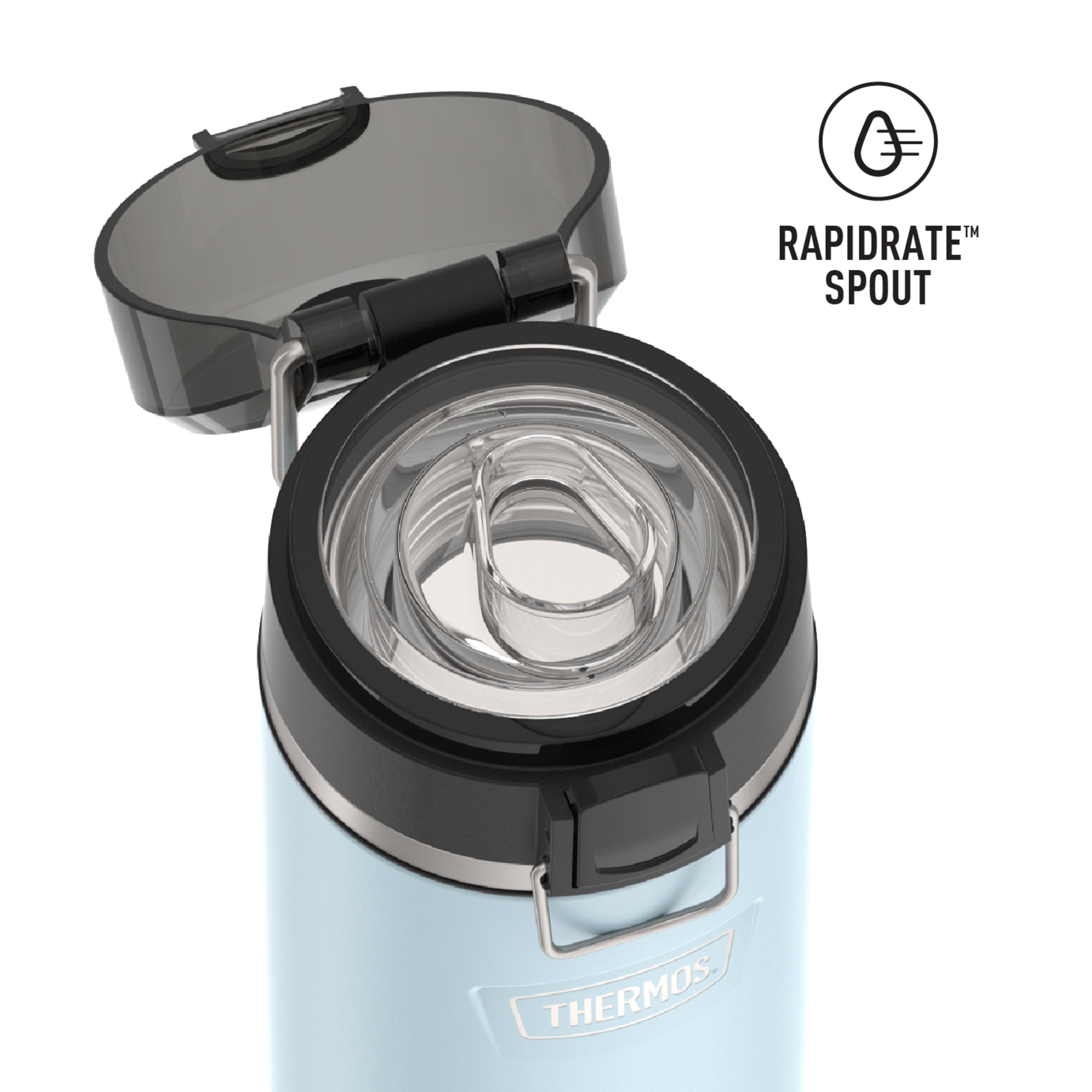 Thermos ICON Series Stainless Steel Vacuum Insulated Water Bottle w/ Spout, Glacier, 24oz