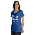 thumbnail image 4 of Inkmeso V-Neck Dog Mom Funny Graphic Tshirt For Women Cotton Shirt Mother Tee, 4 of 8