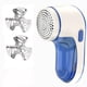thumbnail image 2 of Quitapelusas eléctrico inalámbrico myvepuop con 2 pilas de repuesto, recargable por USB, para ropa, suéteres, despelusilla, recortador, elimina pelusas y pelusas de forma eficiente, color azul, talla, 2 of 6