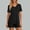 #0147-Black, variant on Women's Sun Protection Workout Tops Short Sleeve Athletic Shirts Quick Dry V-Neck T-Shirt Moisture Wicking Gym Tee