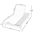 thumbnail image 3 of Wood Adjustable Chaise Lounge for Outdoor with Waterproof Cushion, Portable Sun Recliner for Pool Beach Camping, Cream and Teak, 3 of 7