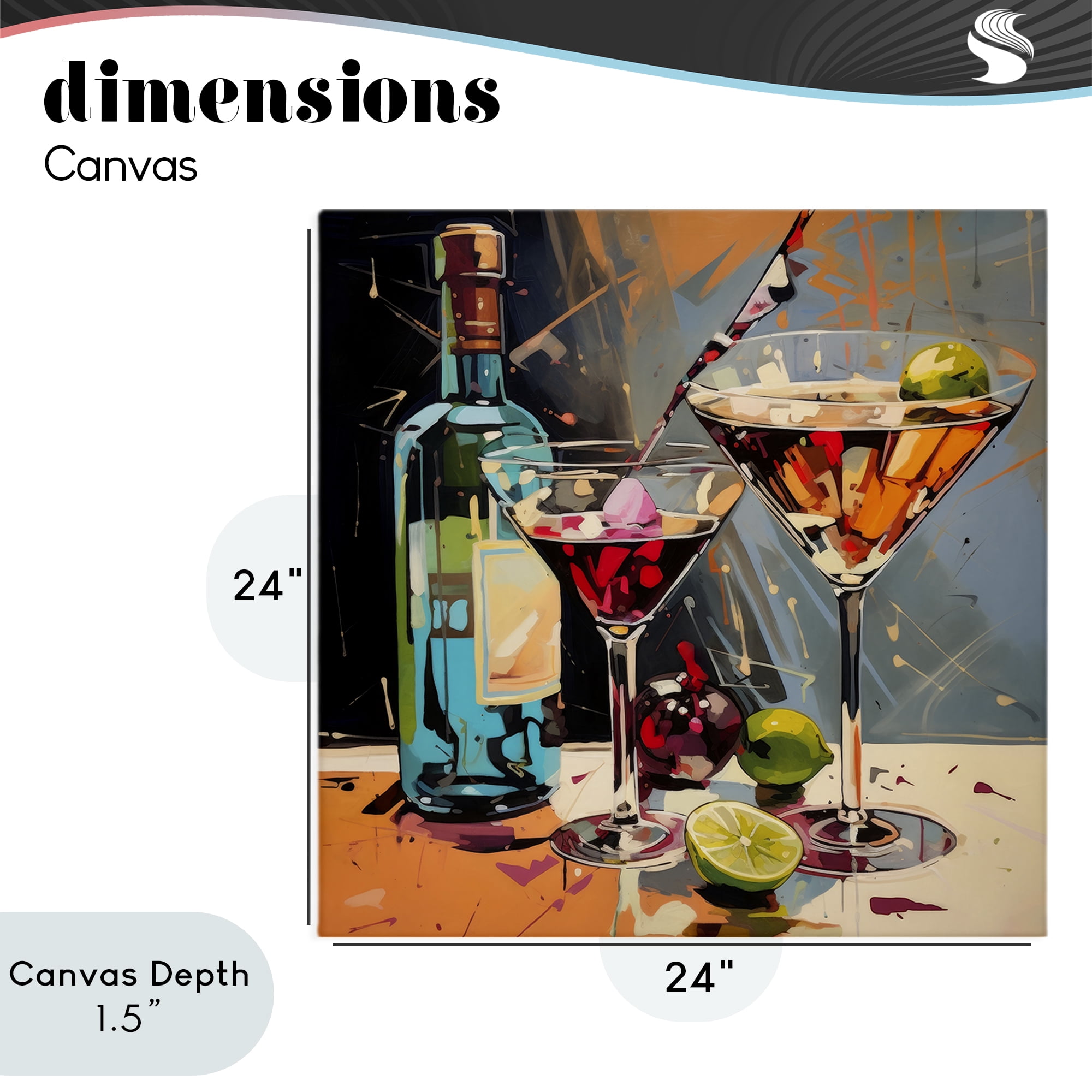 Stupell Industries Every Sip of Martini Night Canvas Wall Art, design by Lazar Studio