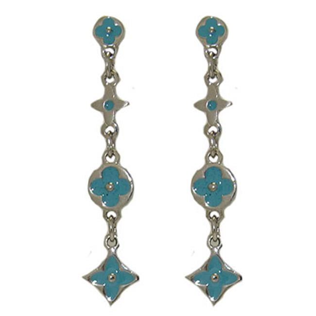 Designer Jewelry 5335RT Turquoise Designer Earring in Enamel