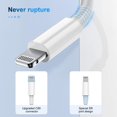 thumbnail image 4 of 2 Pack Apple MFi Certified iPhone Charger Cable 1m,, 4 of 5