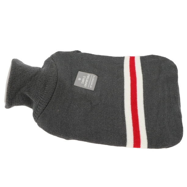 Hot Water Warmer, Large 1000ml With Dark Grey Knit Cover Hot Water Bottle Hot Cold Compress For