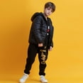 thumbnail image 6 of Boys Winter Puffer Jacket Kids Hooded Quilted Coat Warm Lightweight Water-Resistant with Pockets Black 3-12 Years, 6 of 7