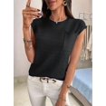 thumbnail image 5 of Short Sleeve Sweater for Women 2025 Casual Sweater Vest Cotton Knit Pullover Tank Tops Spring Summer Outfits Black XL, 5 of 8