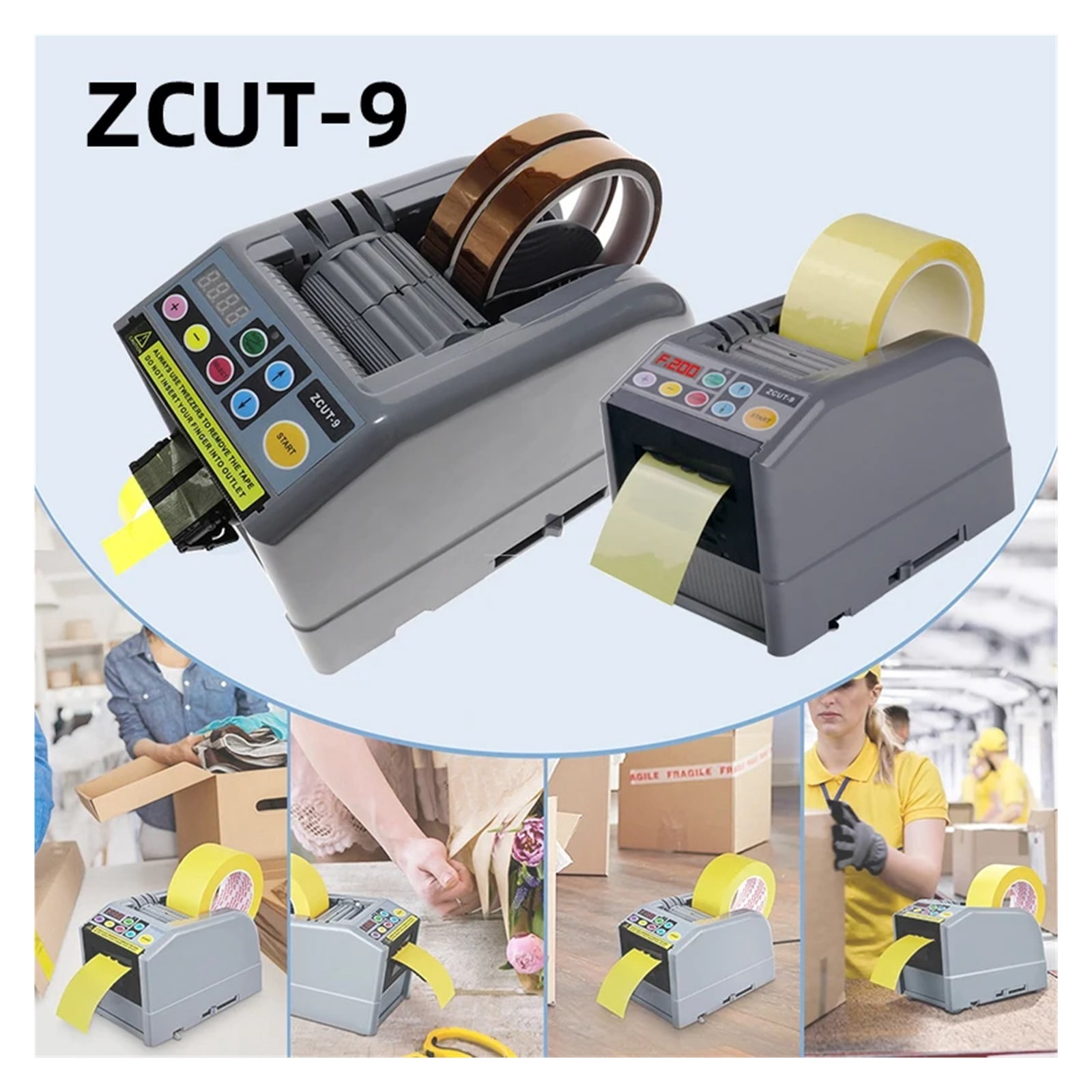 Automatic Electric Tape Dispenser Adhesive Cutter Packaging Machine Adhesive Tape Cutting Width 6-60 Mm Length 5-999 Mm