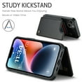 thumbnail image 5 of Fun-Casery for iPhone 14 Case with Card Holder, RFID Blocking Wallet Case Durable PU Leather Kickstand Slim Heavy Duty Shockproof Protective Case for iPhone 14,Black, 5 of 9