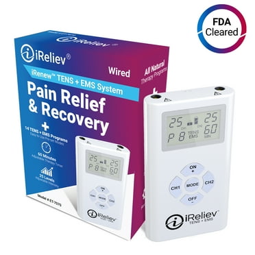 TENS Unit   EMS System - Combination Dual Channel Electrotherapy   Strength and Recovery System from iReliev