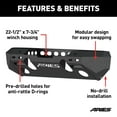thumbnail image 2 of ARIES 2082052 TrailChaser Black Aluminum Front Bumper with Winch Mount, Select Jeep Wrangler JK Fits select: 2008,2015-2017 JEEP WRANGLER UNLIMITED, 2 of 6