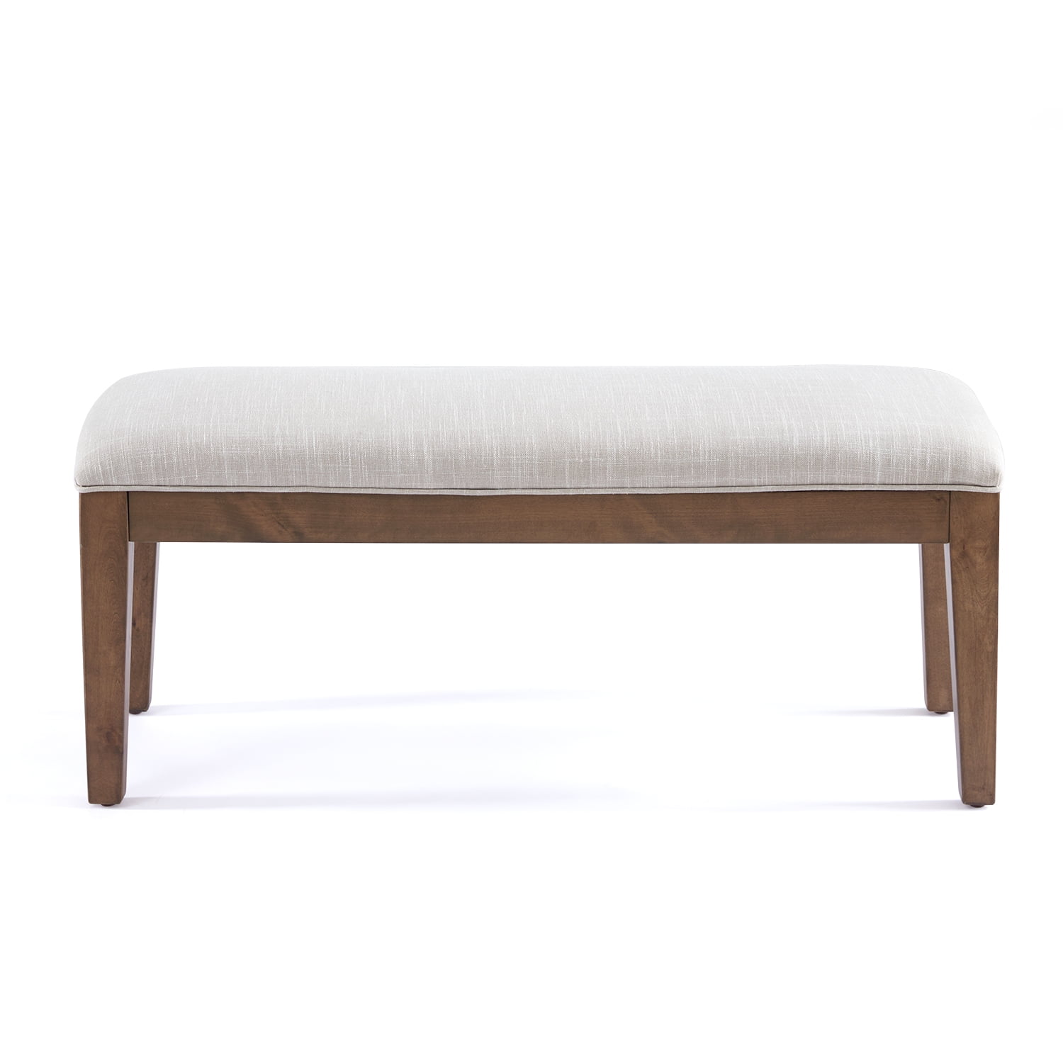 HUIMO Entryway Bench with Shoe Storage，Upholstered Button-Tufted Bench with  Solid Wood Shelf,for Living Room,Kitchen (Beige)