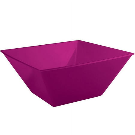 Mainstays Plastic Serving Bowl, Fuschia
