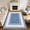 Blue, variant on Checkered Area Rug 5x7, No Slip Washable Rug, Modern Bedroom Rug Under Bed Ultra Carpet, Low-Pile Rugs for Living Room Bedroom Dining Room, Grey