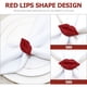 thumbnail image 4 of KAKOWELY 4 anillos para servilletas con forma de labios rojos, hebillas para anillos de servilleta de San Valentín, anillos decorativos para servilletas., 4 of 4