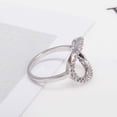 thumbnail image 4 of 1pc Stainless Steel Finger Rings with Cubic Zirconia Stainless Steel color Clear 18mm, 4 of 8