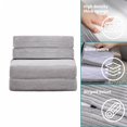 thumbnail image 3 of Mjkone Folding Sofa Bed, Twin Size Floor Foldable Sleeper Sofa, Convertible Sleeping Mattress for Small Space(Grey), 3 of 5