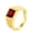 Gold Plated Red, variant on Women Men's Multicolor Gemstone Ring Stainless Steel Exaggerated Stone Band Ring Silver Plated Blue Size 10