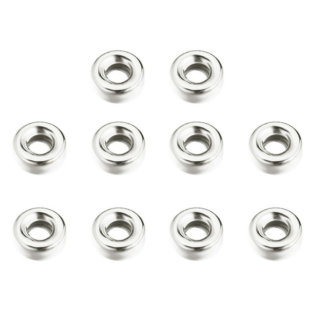 10 piezas de cuentas sueltas con agujeros, cuentas espaciadoras pulidas DIY, suministros de joyería populares de varios tamaños para collar Ropa, zapatos y accesorios Miscelánea Oro blanco 4 mm Jumpingount AP010776-09B