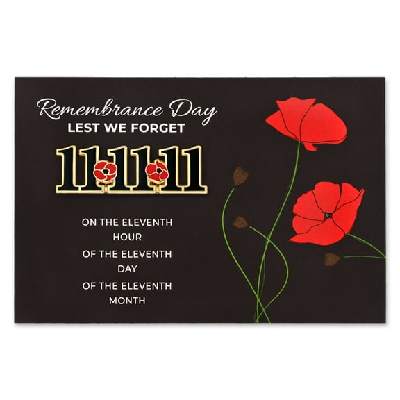 PinMart's Remembrance Day Memorial Day Veterans Day Poppy Flower Lapel Pin