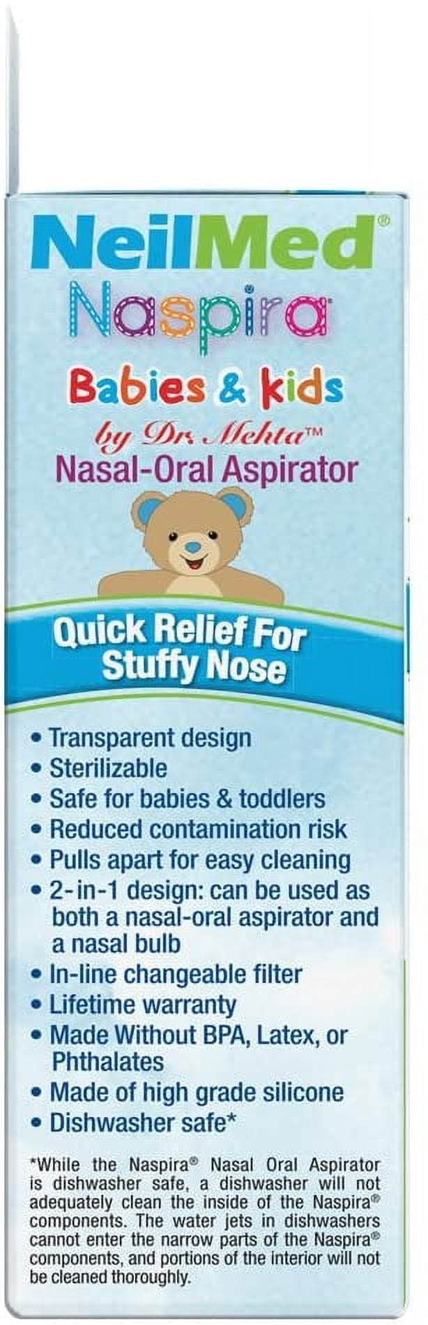 NeilMed Naspira Babies & Kids Nasal-Oral Aspirator Kit 1 ea (Pack of 4)